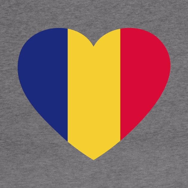 I Love Romania // Heart-Shaped Romanian Flag by SLAG_Creative